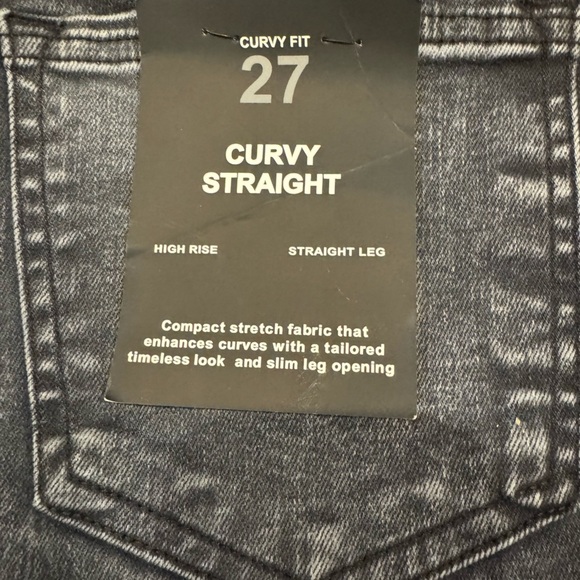 Women’s curvy Straight  “vintage black” Jeans with stretch🖤cute & very comfy🖤 - Picture 2 of 13